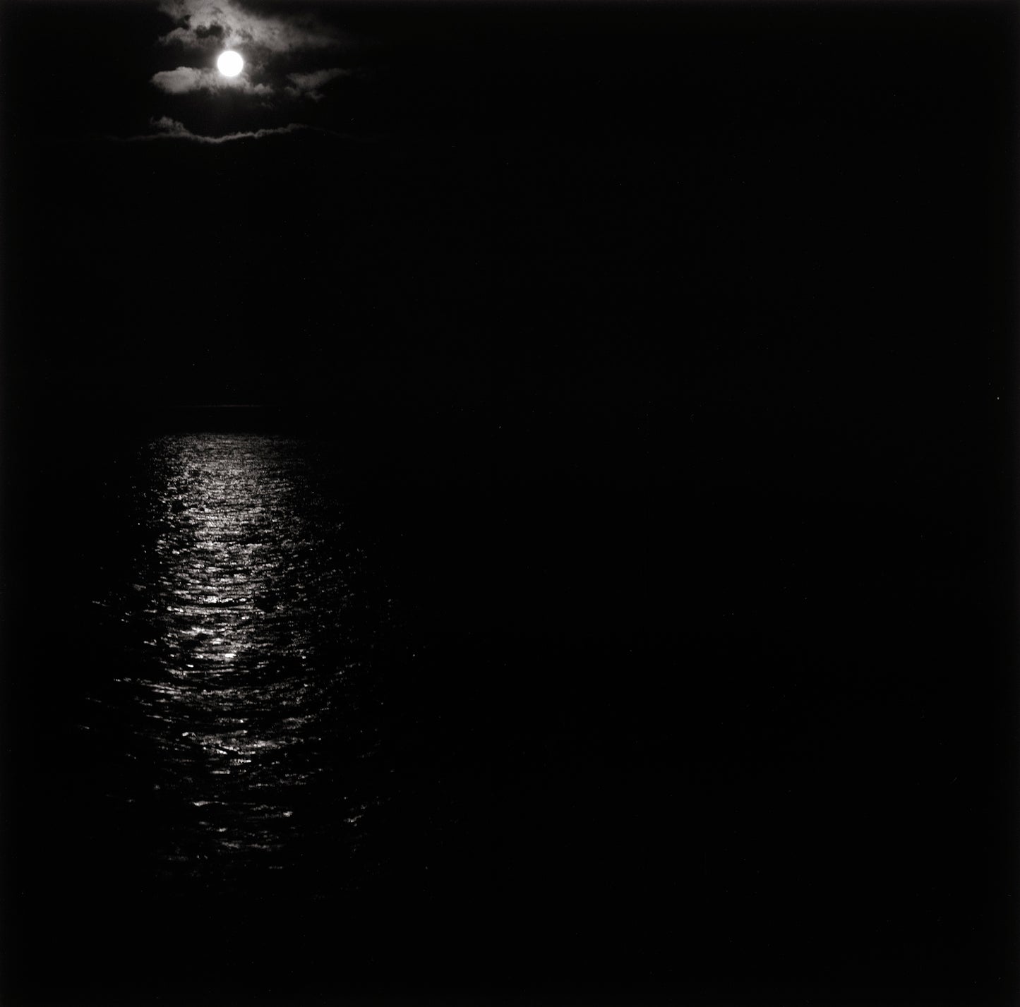 Fine Art Print of moonlight shimmering over the ocean
