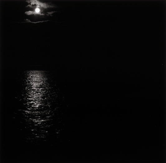 Fine Art Print of moonlight shimmering over the ocean